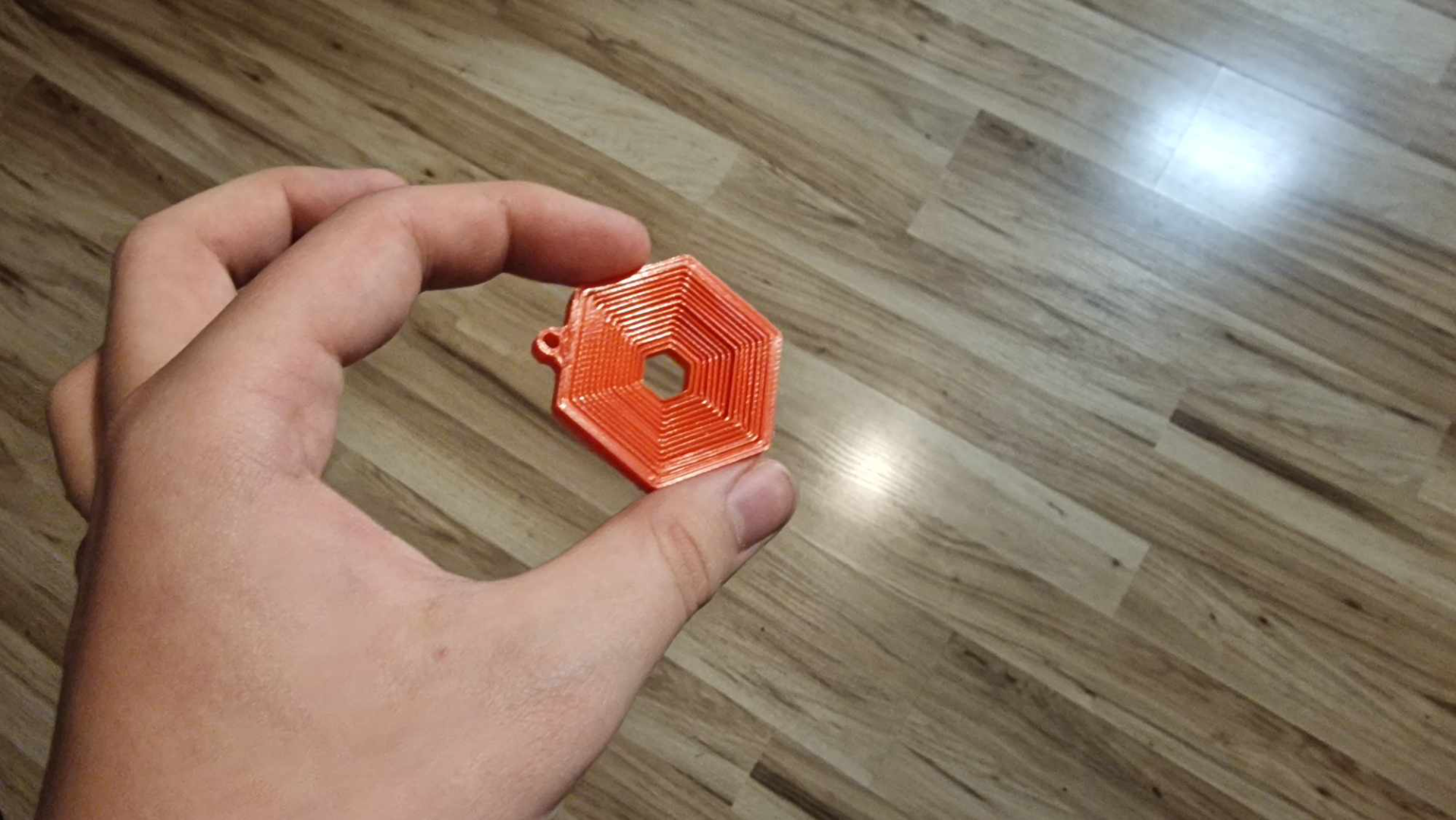 Hexagon Fidget Toy Keychain - Print in Place
