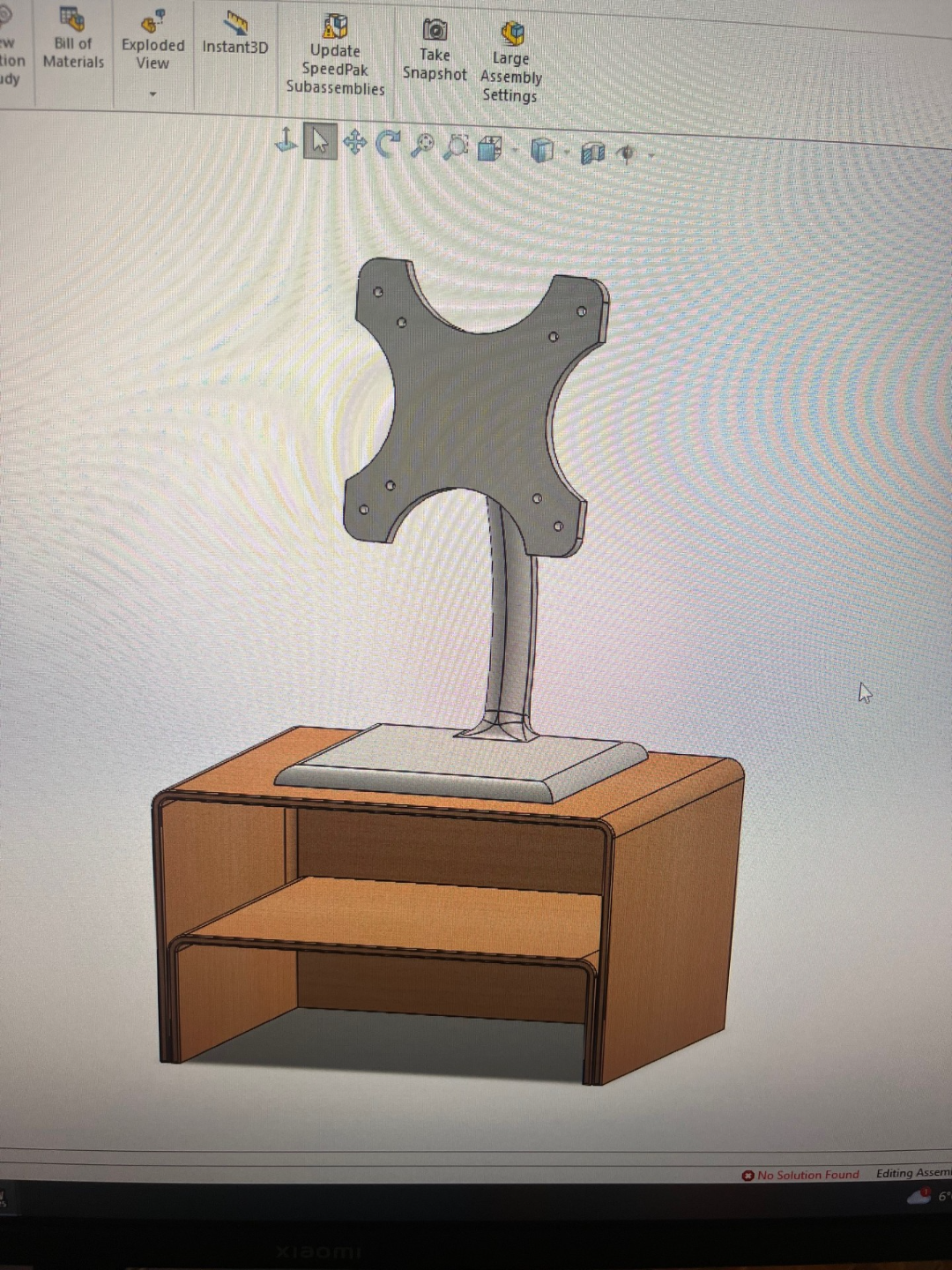 Dual Monitor Stand Drawers
