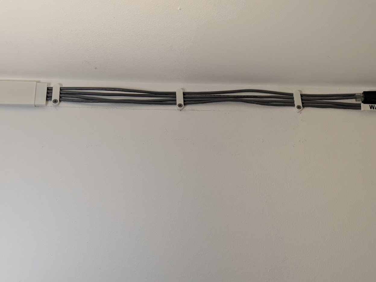 Ethernet Cable Wall Clips and Cover/Conduit