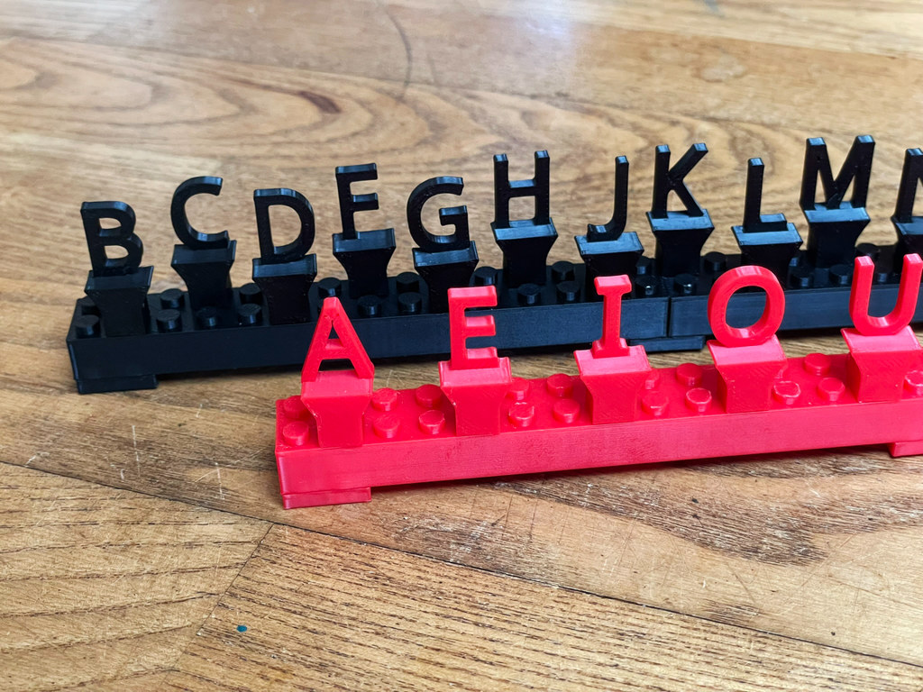 Alphabet letters for bricks
