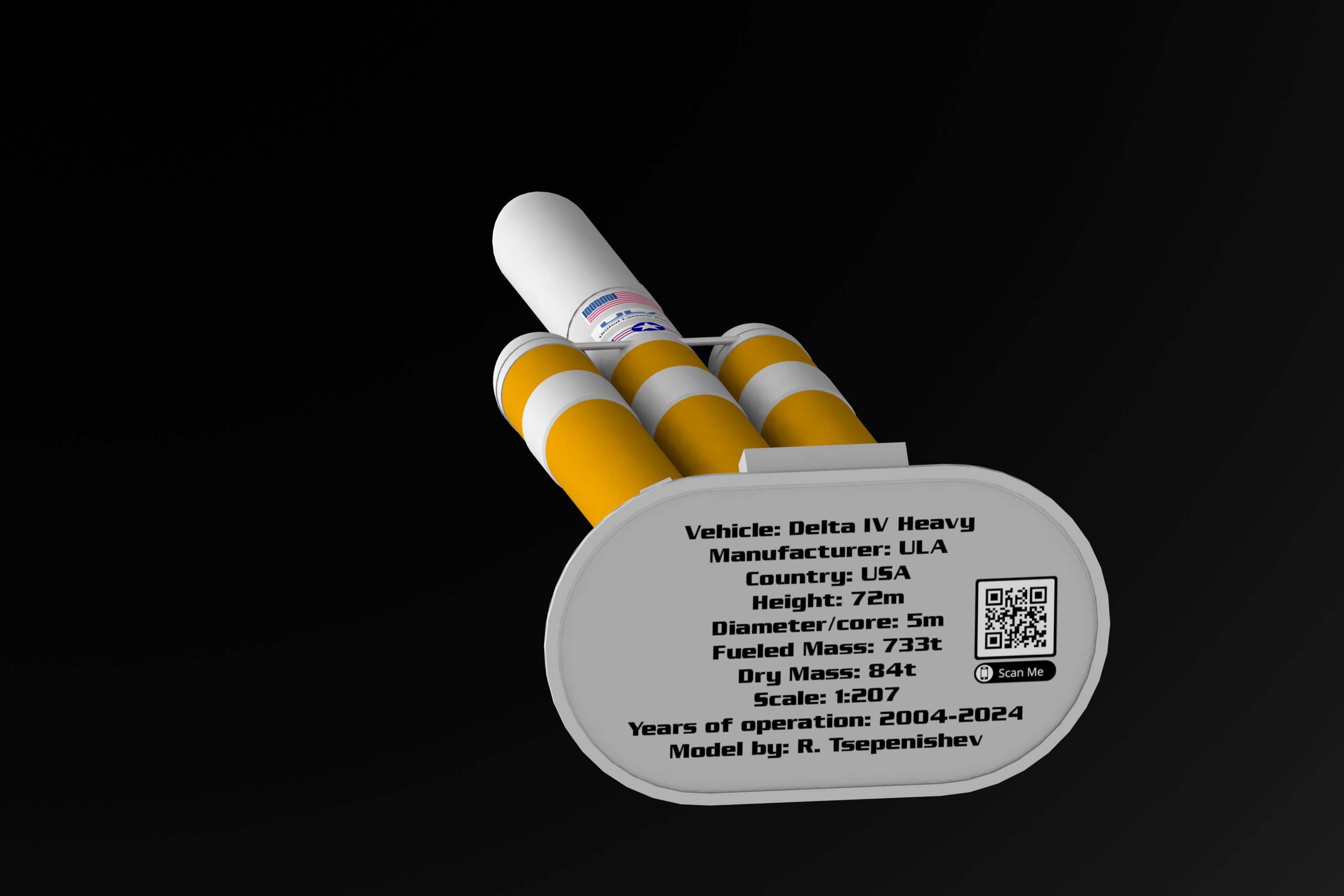 Delta IV Heavy – 1:207 Scale Model (ULA)