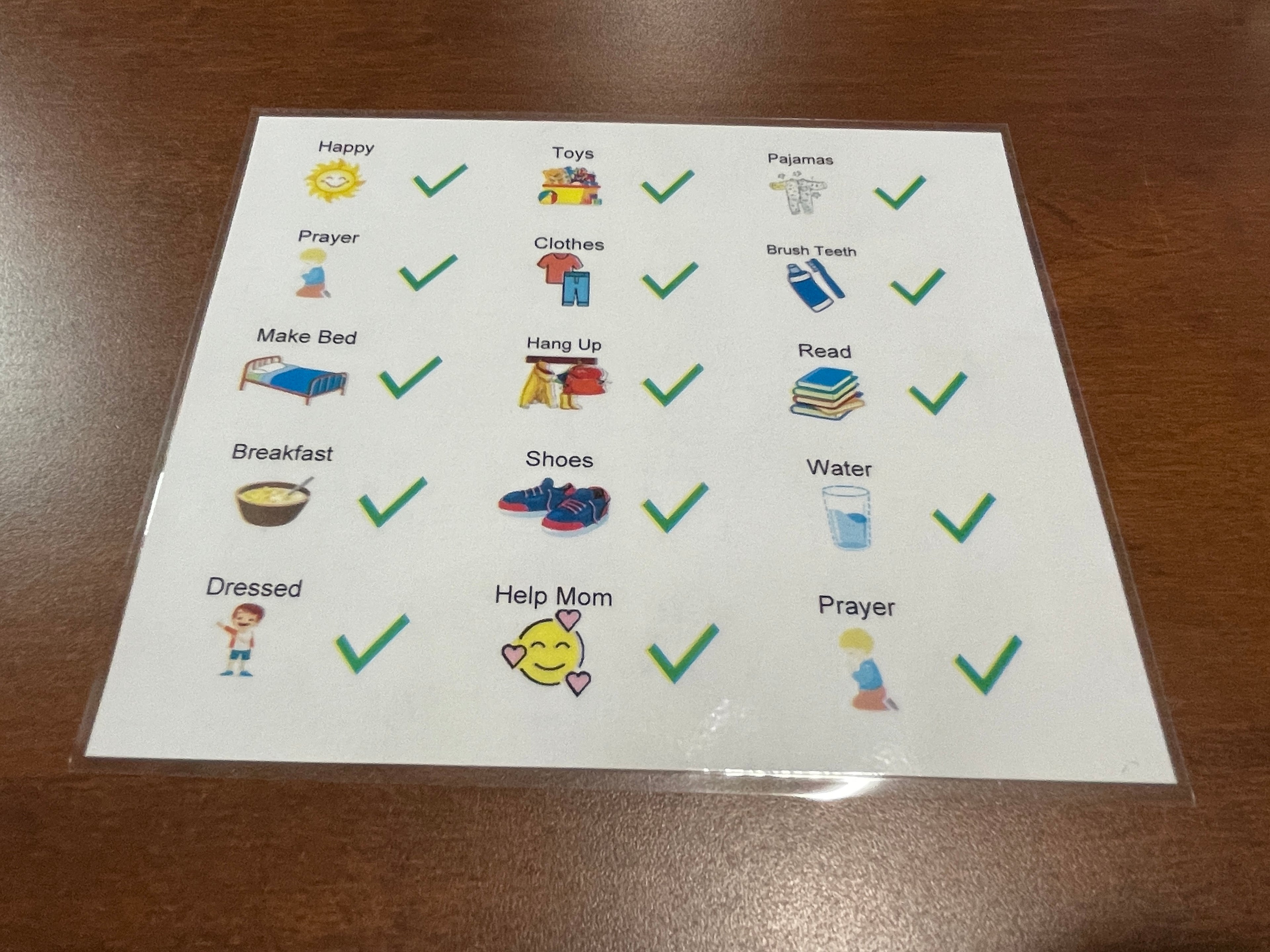 Routine Checklist Board