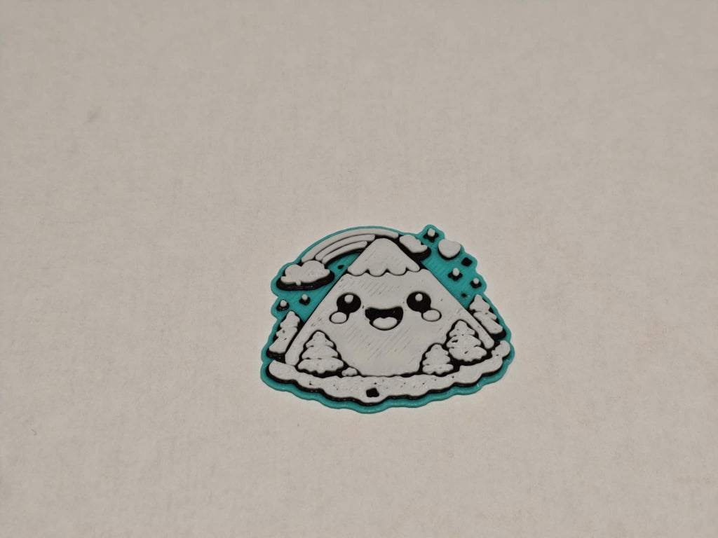 Happy mountain retractable badge