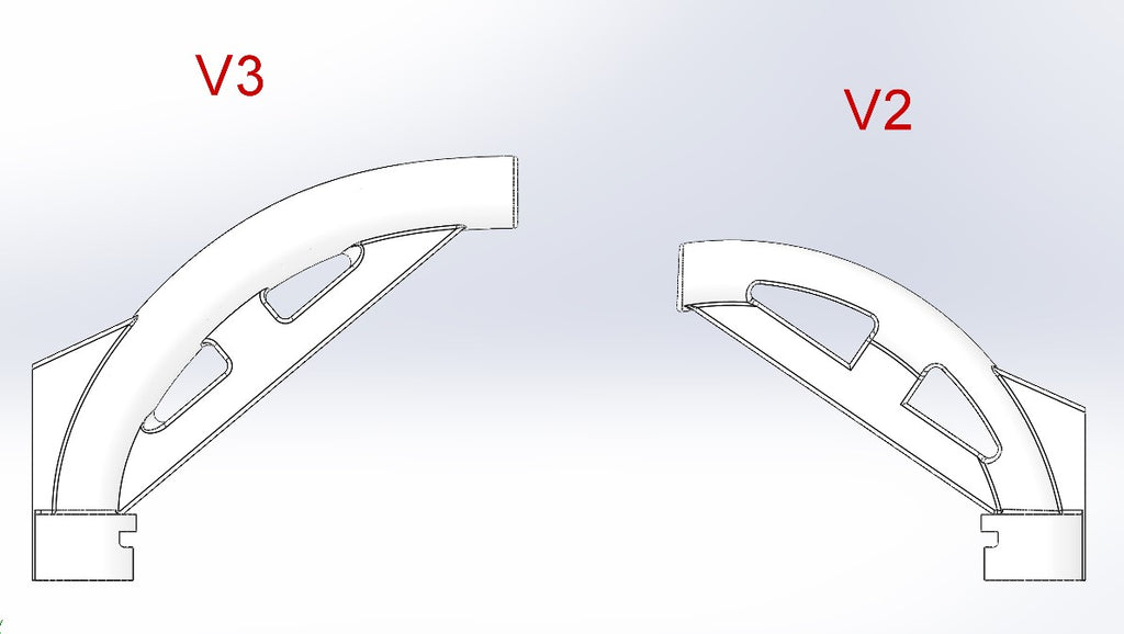 NEW - X1 PTFE Tube protection V3 (stable, medium bow) print head
