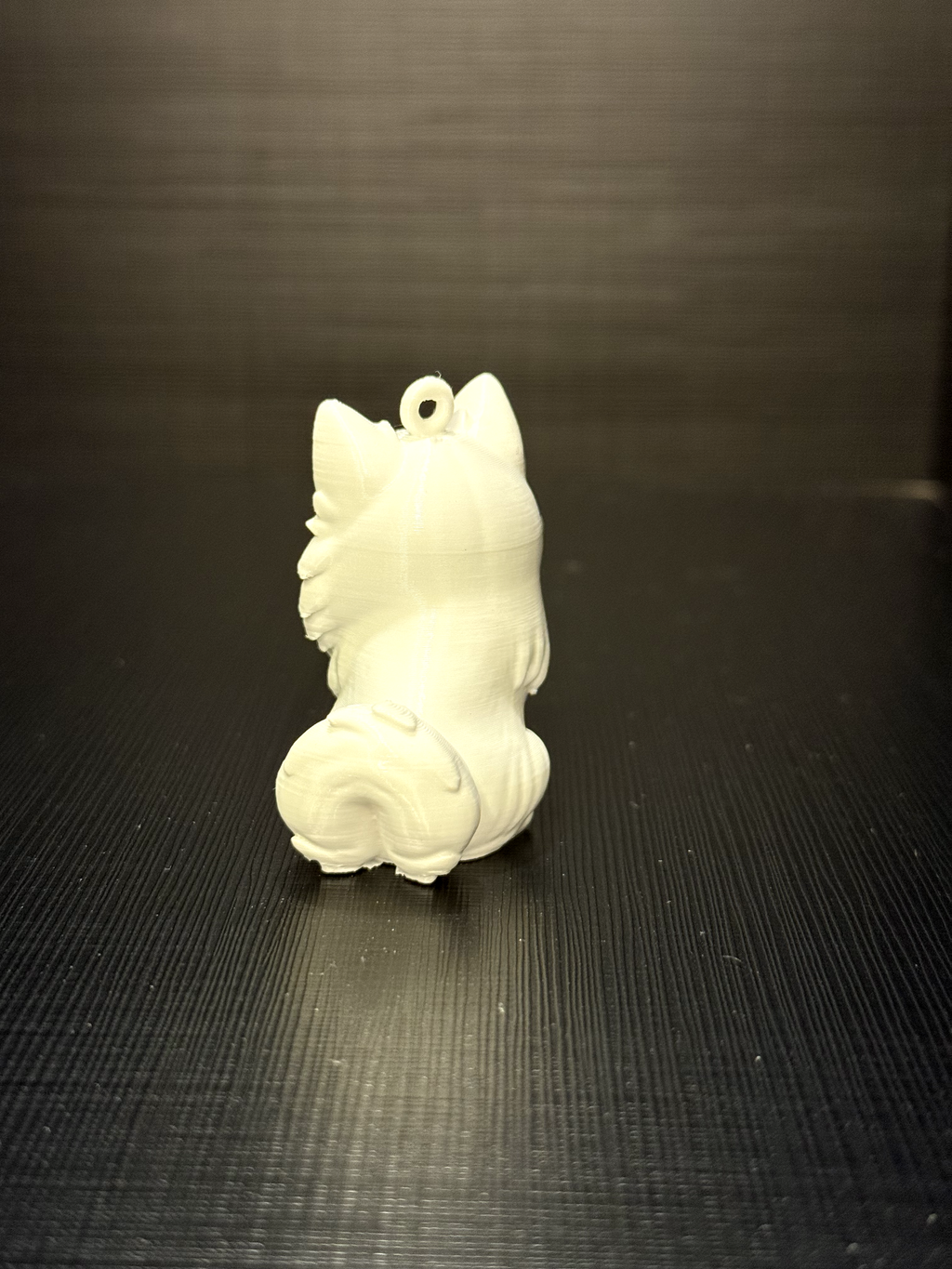 Chaveiro Miniatura Cachorro Spitz Branco