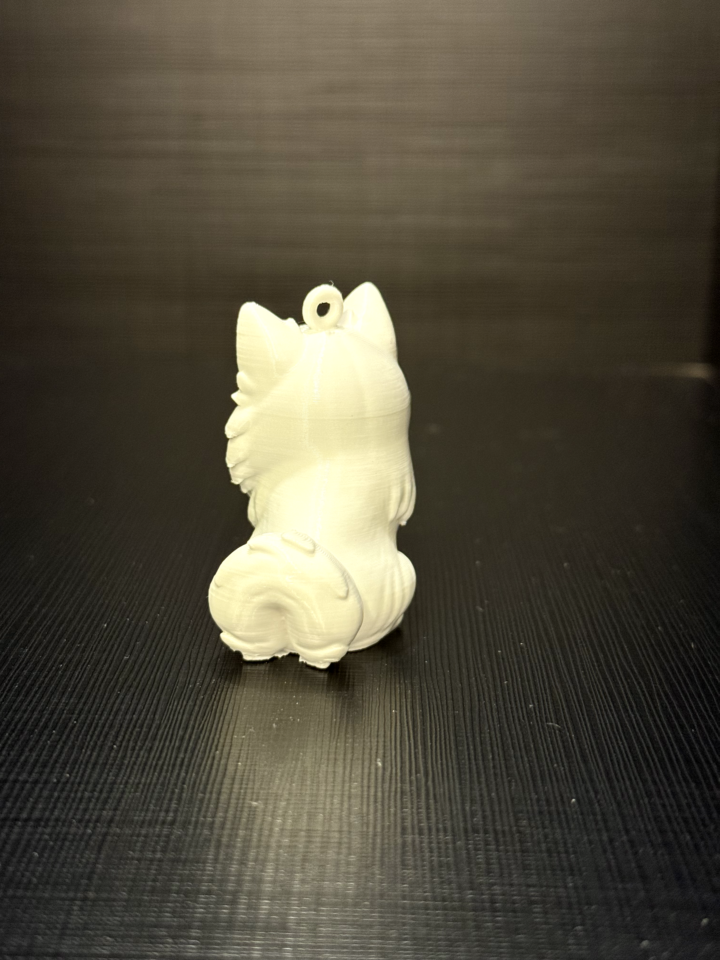 Chaveiro Miniatura Cachorro Spitz Branco