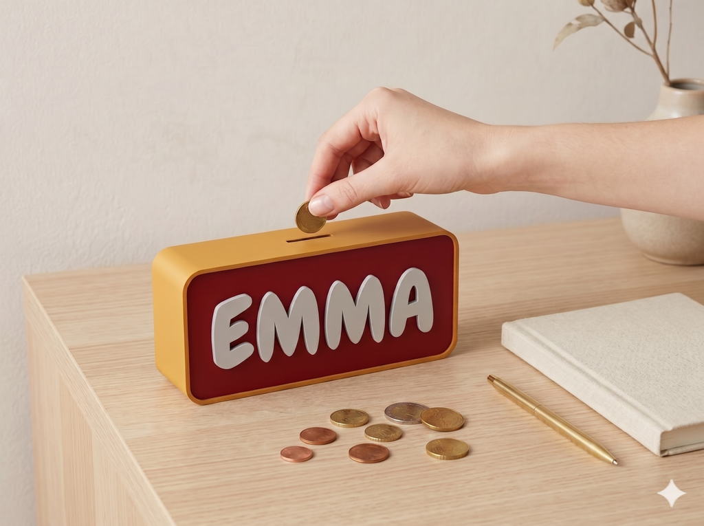 Parametric Name Piggy Bank Maker