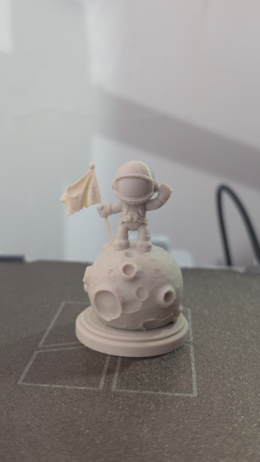 Astronaut on Moon Base – Decorative 3D Model