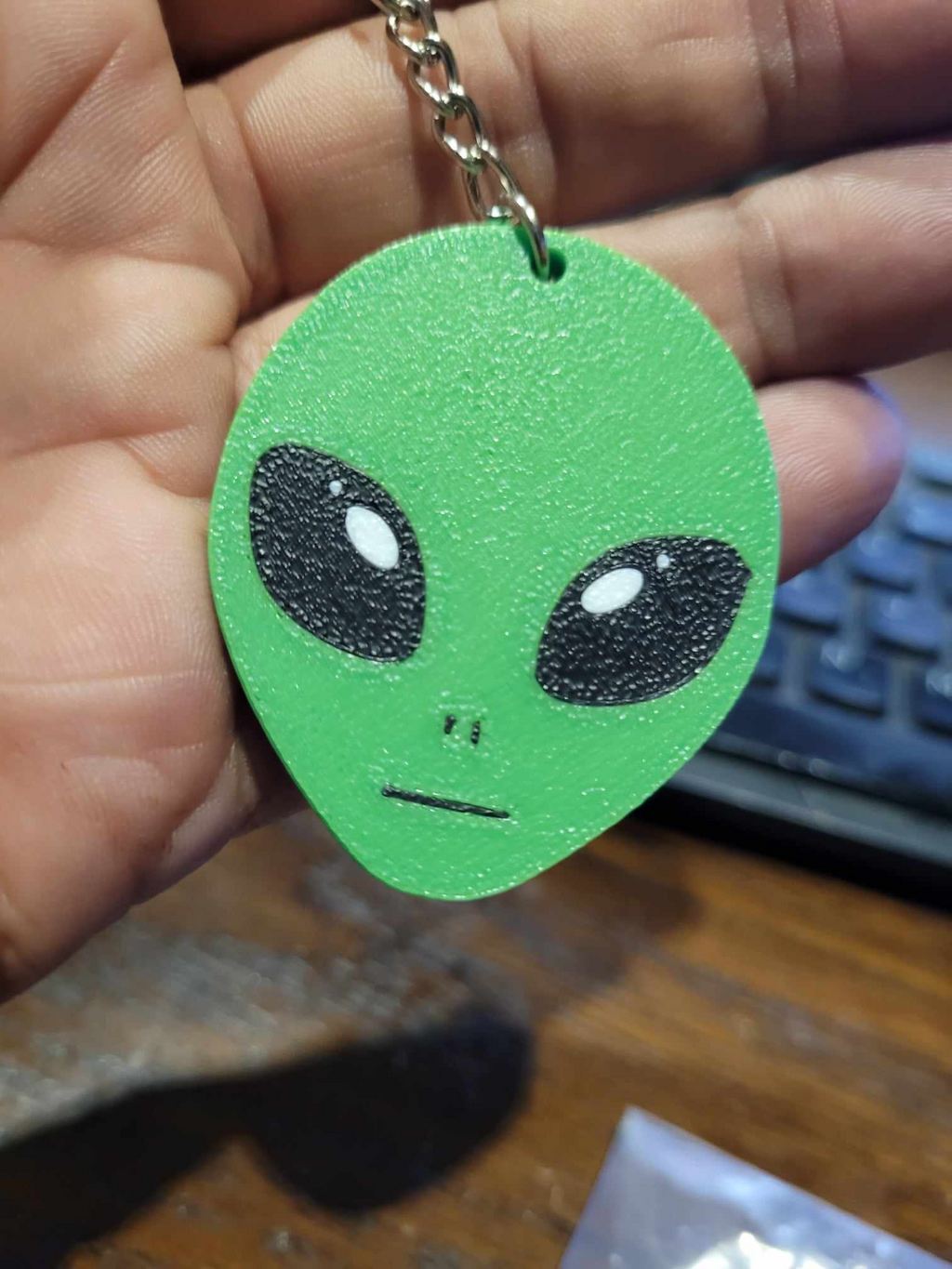 Adorable Alien Head Decal/Magnet and Keychain