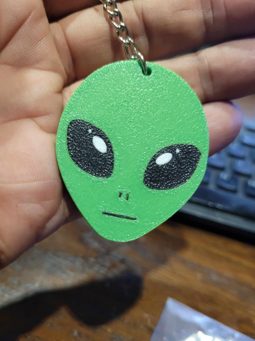 Adorable Alien Head Decal/Magnet and Keychain