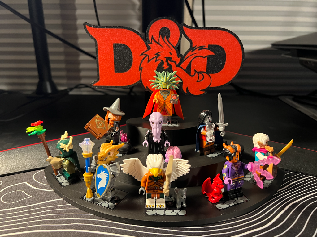 D&D Minifig Display Stand - 12 Slot Remix