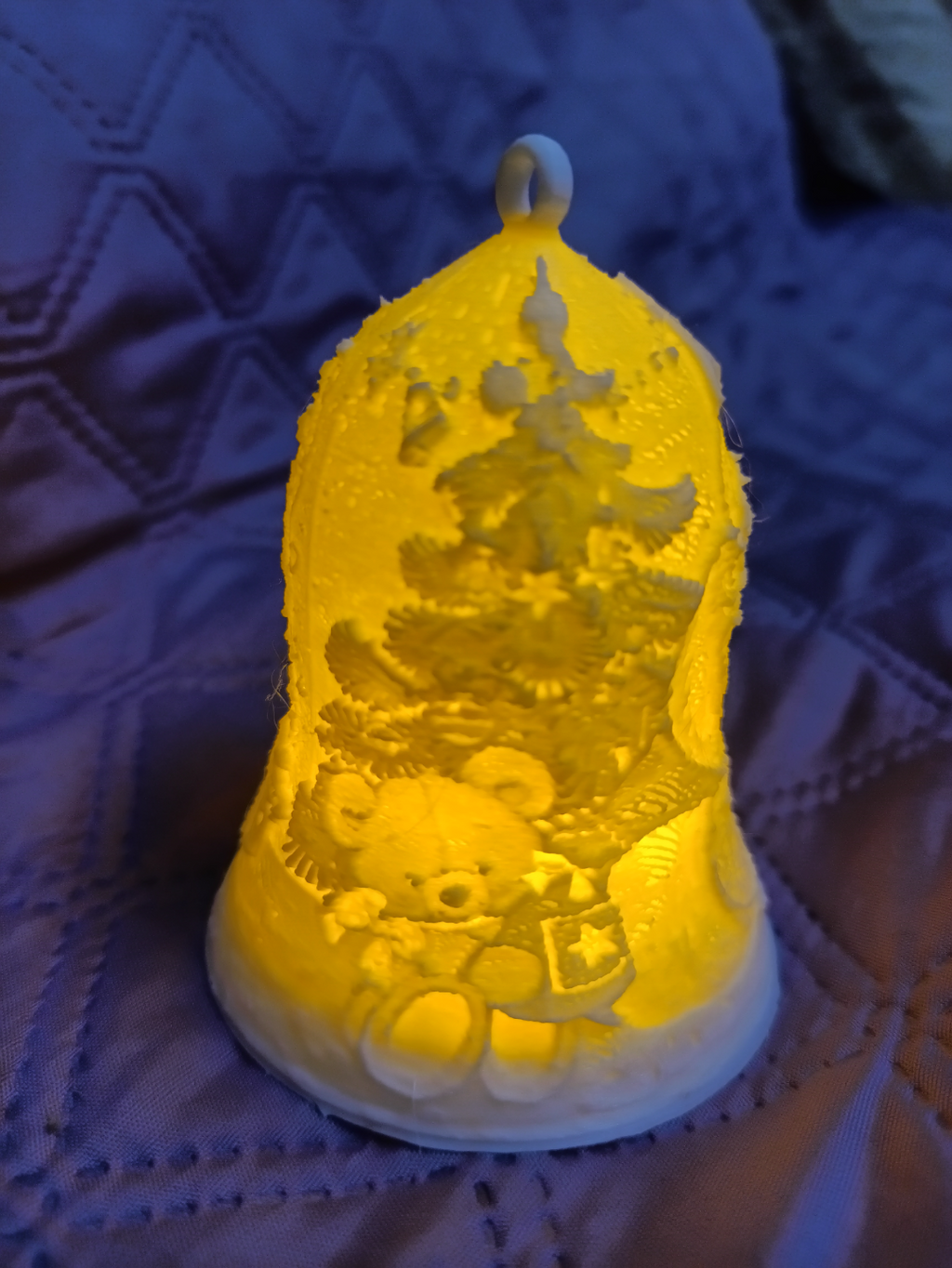 New Year's bell with tea candle