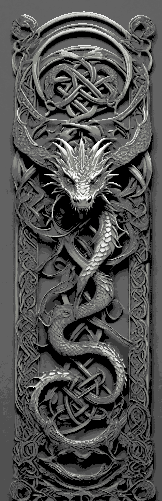 Celtic Dragon Knot Designs - Set of 3 Bookmarks