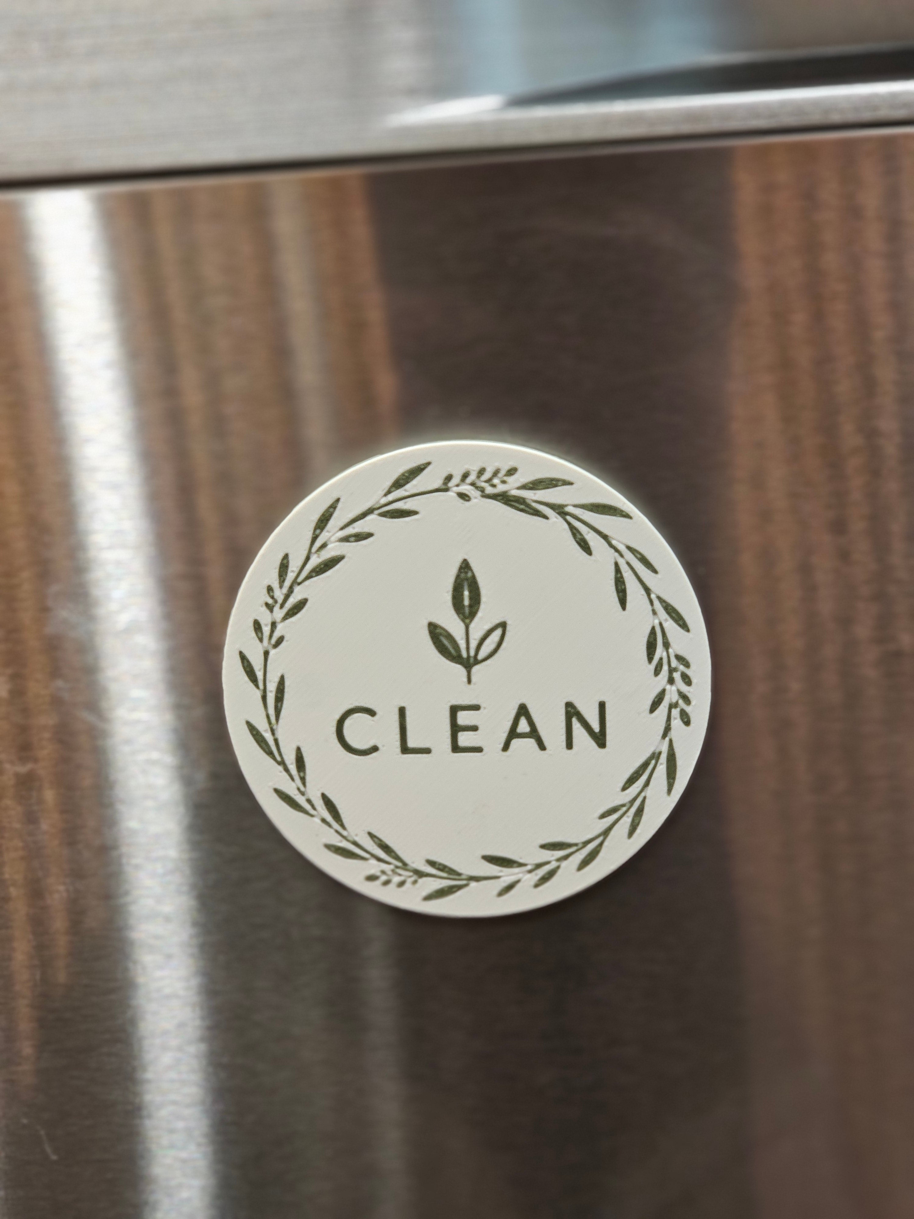 Dishwasher Magnet Flip-Disc Clean/Dirty