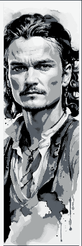 Set of Bookmarks - Pirates of the Caribbean - Sparrow, Turner and Barbossa Portrait Views