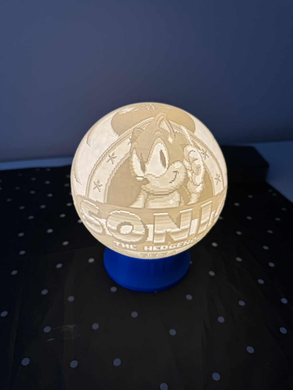 Sonic the Hedgehog Lithophane lamp