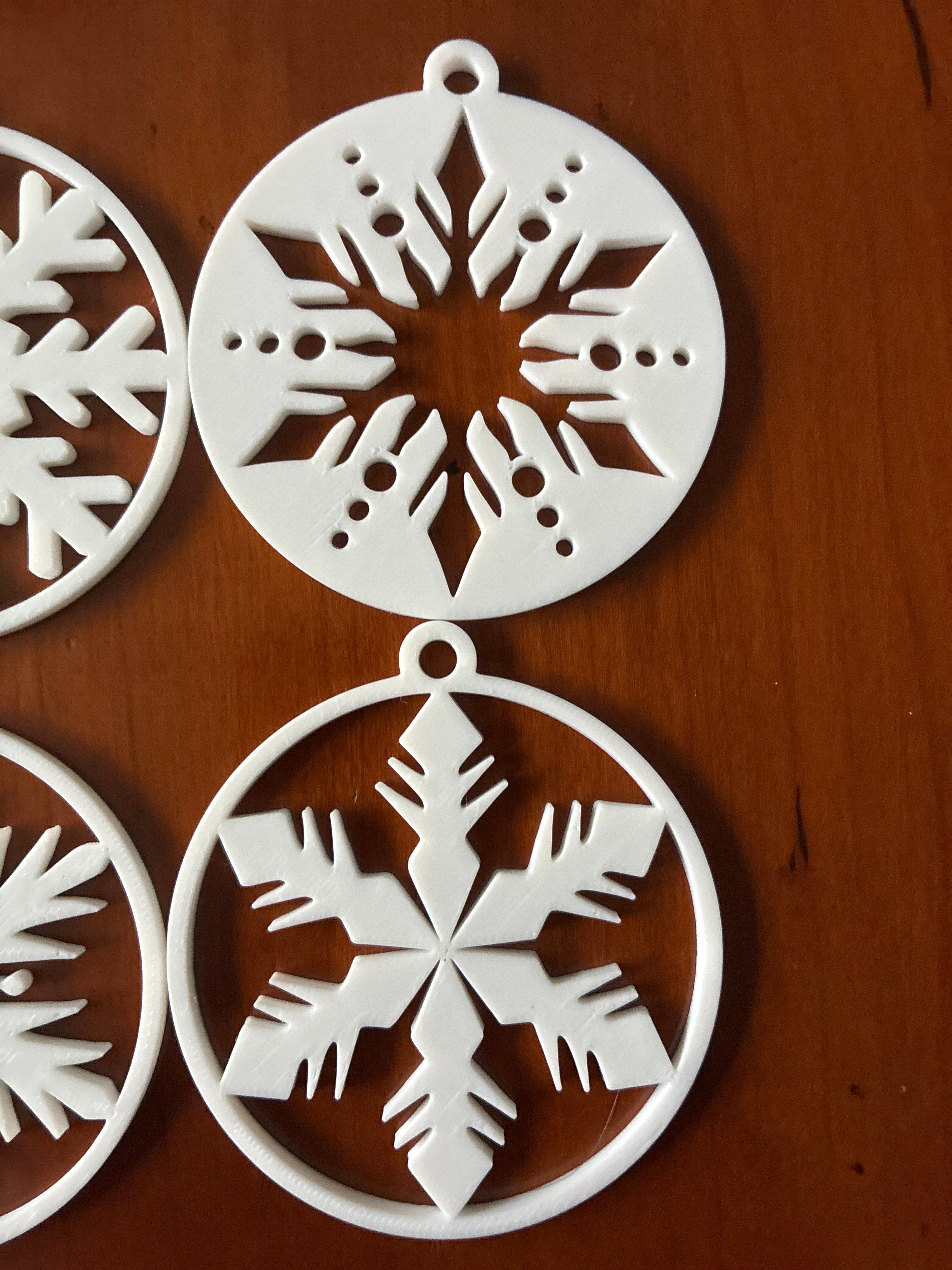 Christmas tree snowflakes
