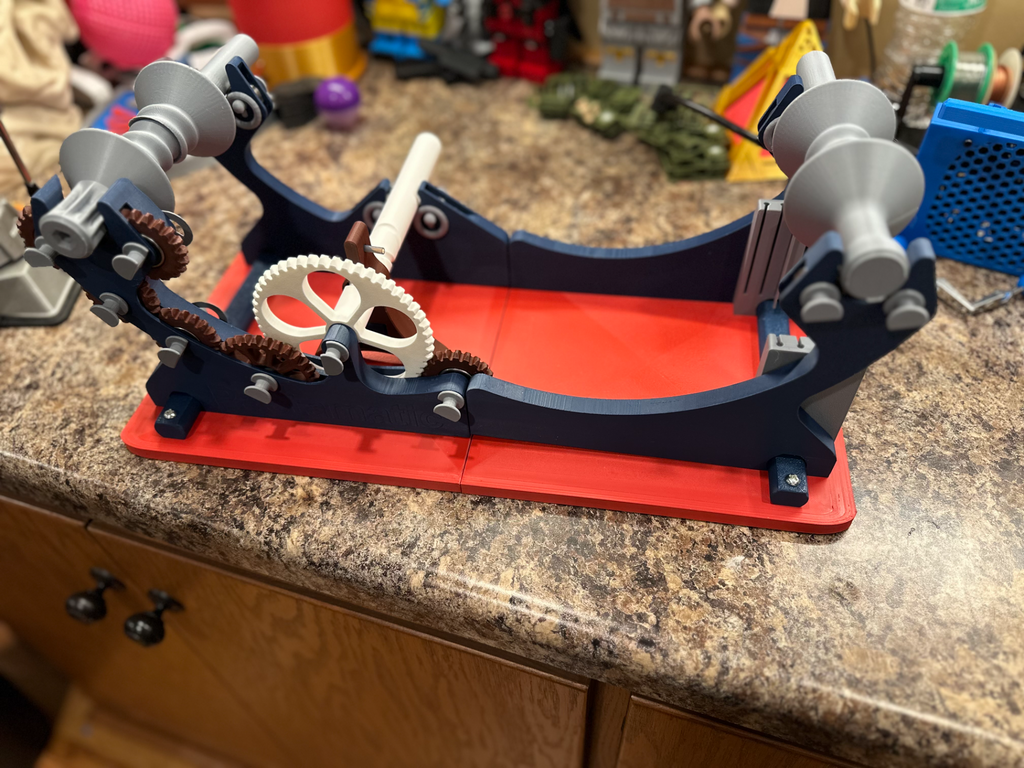 Filament Spool Winder Remix Bass and Lock Ring Pin