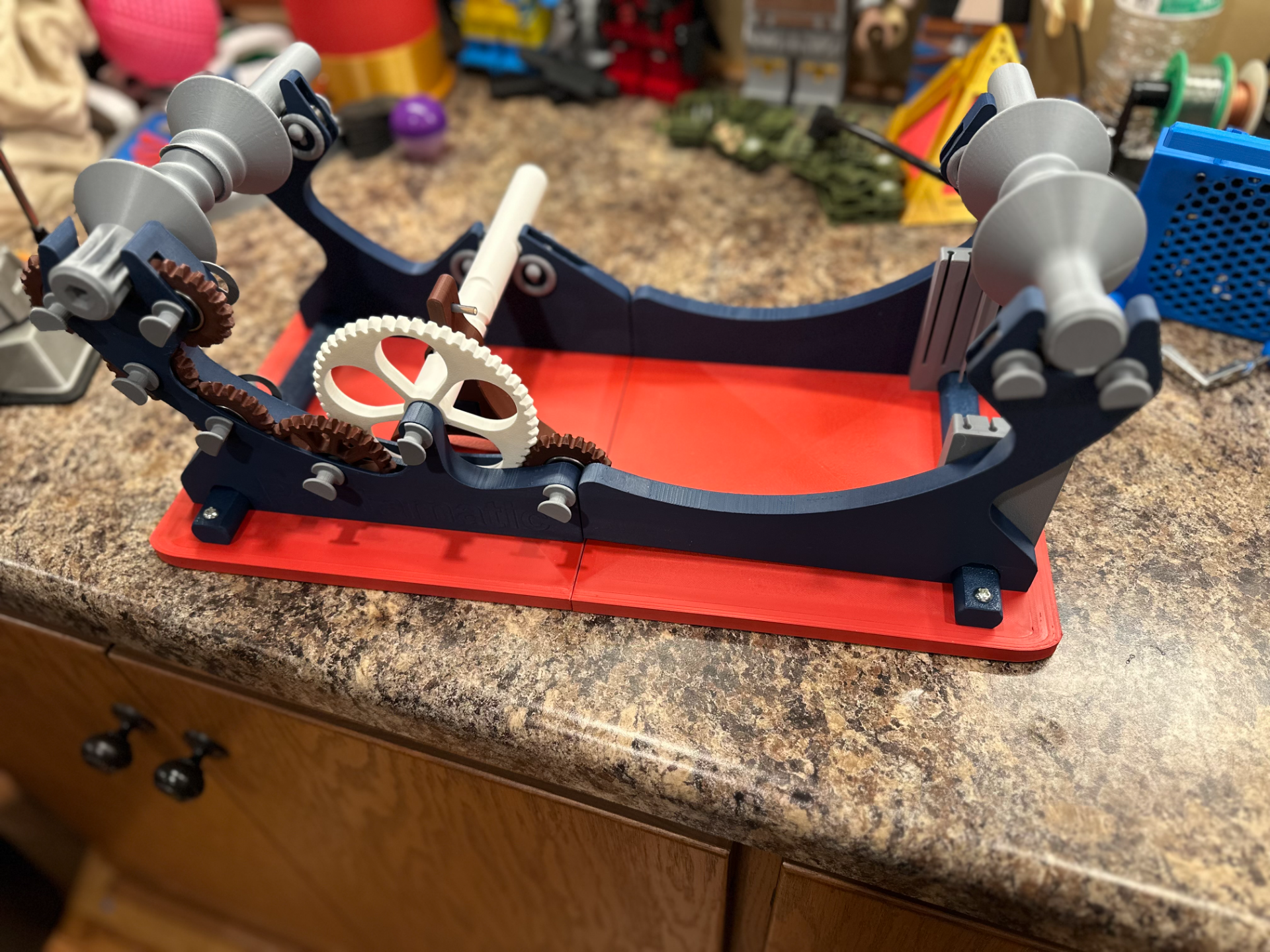 Filament Spool Winder Remix Bass and Lock Ring Pin