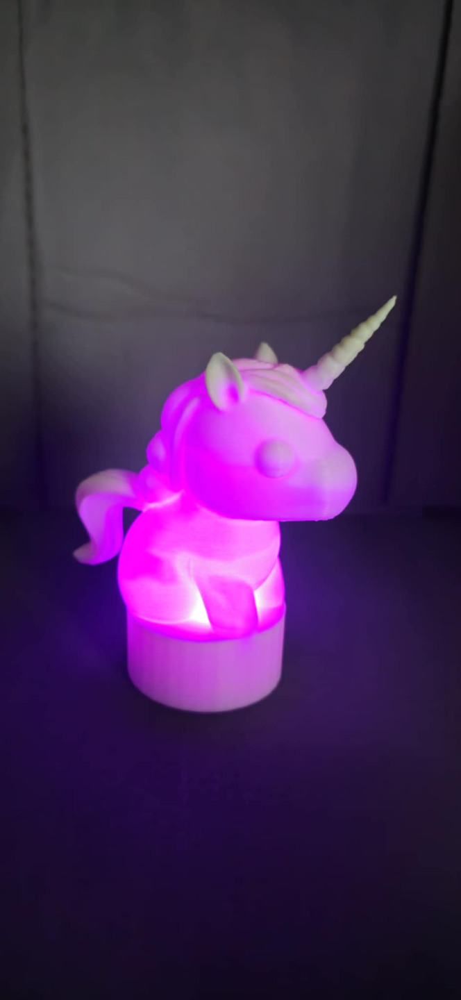 Unicorn Night Light (Single Color Print)