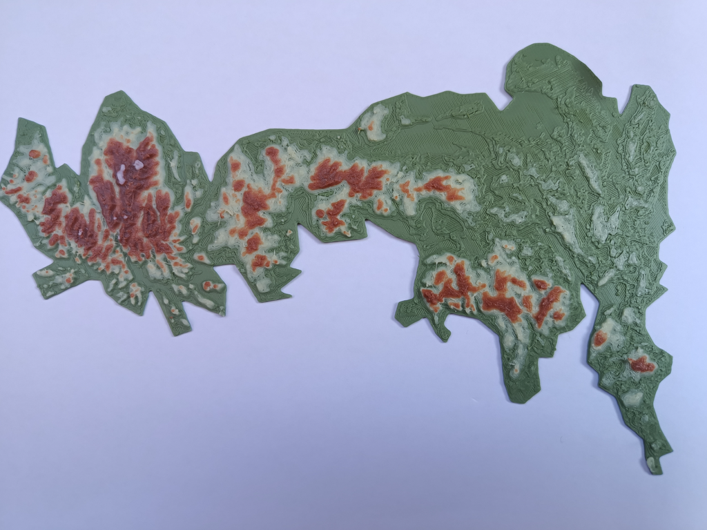 Terrain Map - Colored - UK