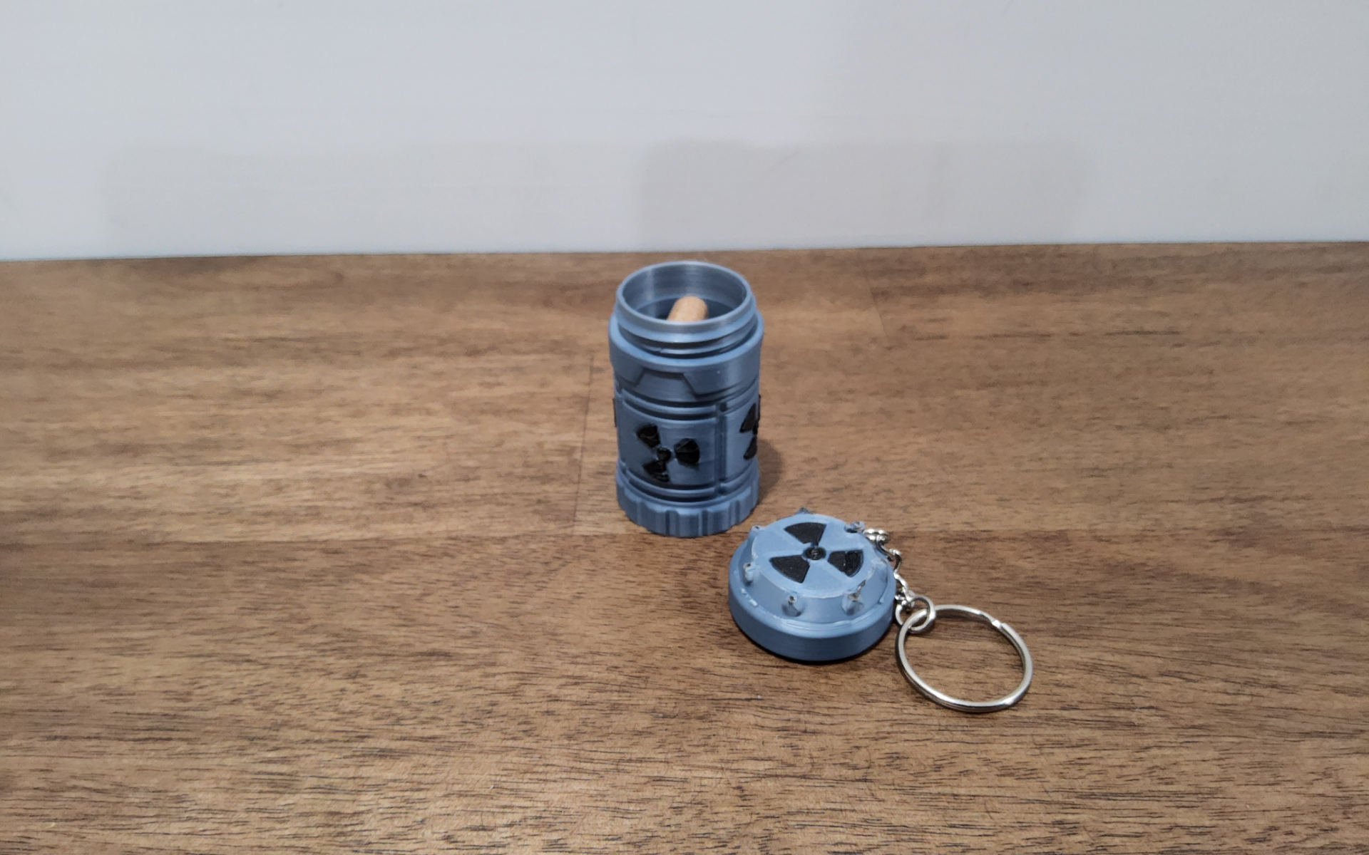 Nuclear pill container Keychain