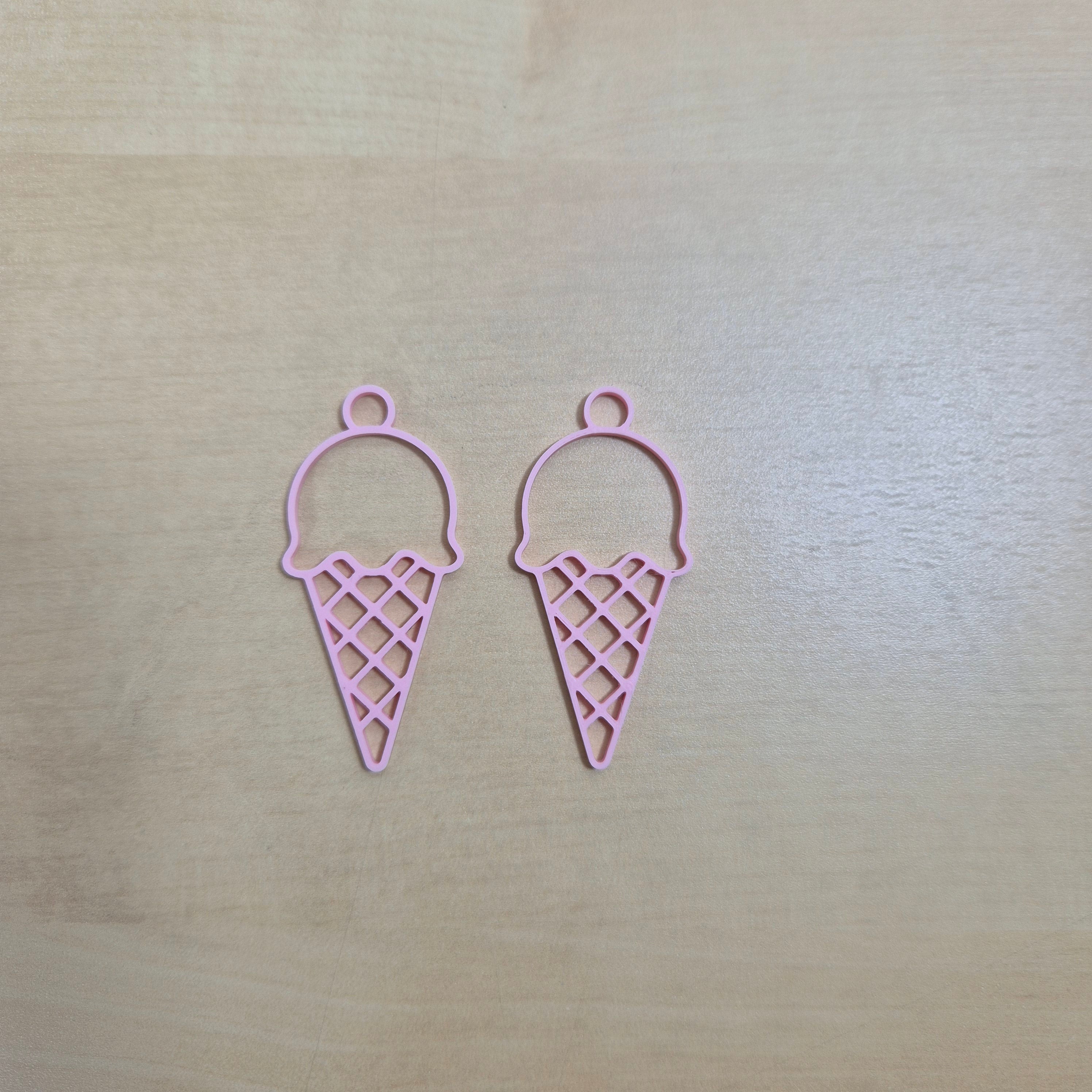 Earrings ice cream cone