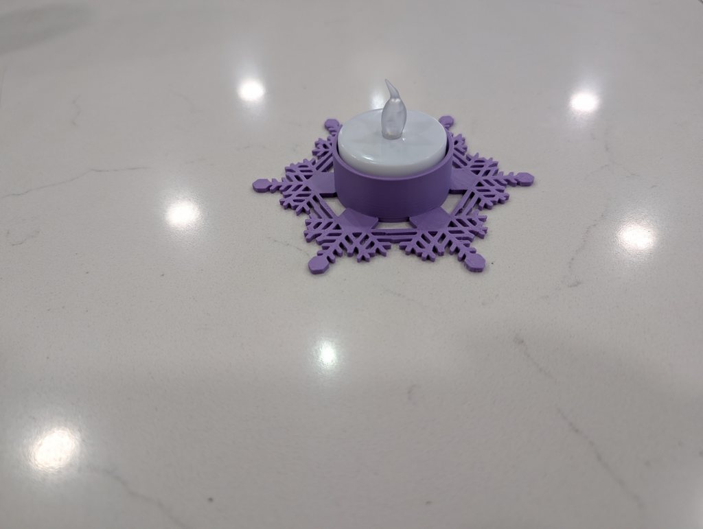 Set of 8 Snowflake Tealight Candle Holders
