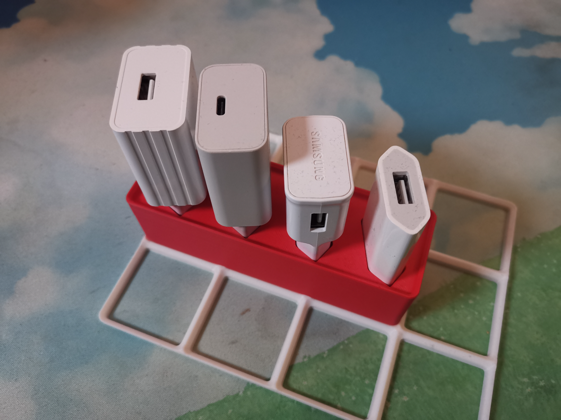 Gridfinity power brick holder (EU, parametric)