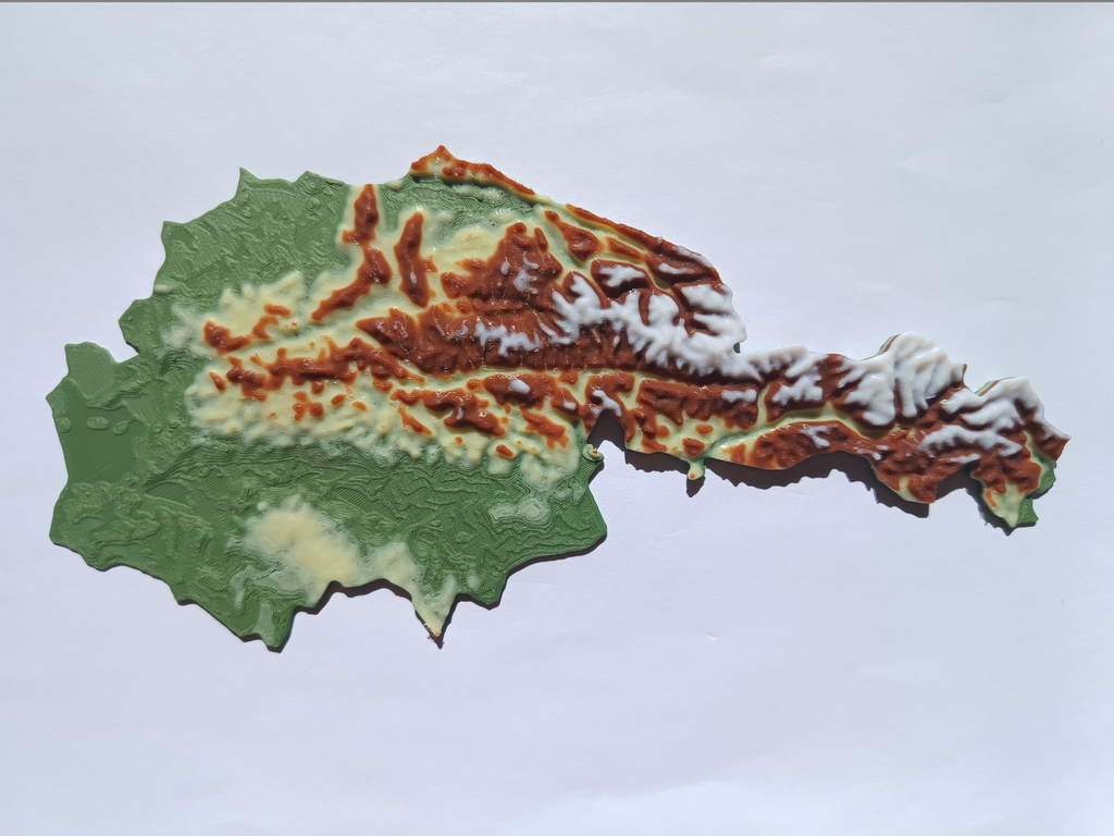 Terrain Map - Colored - Austria - No AMS Needed