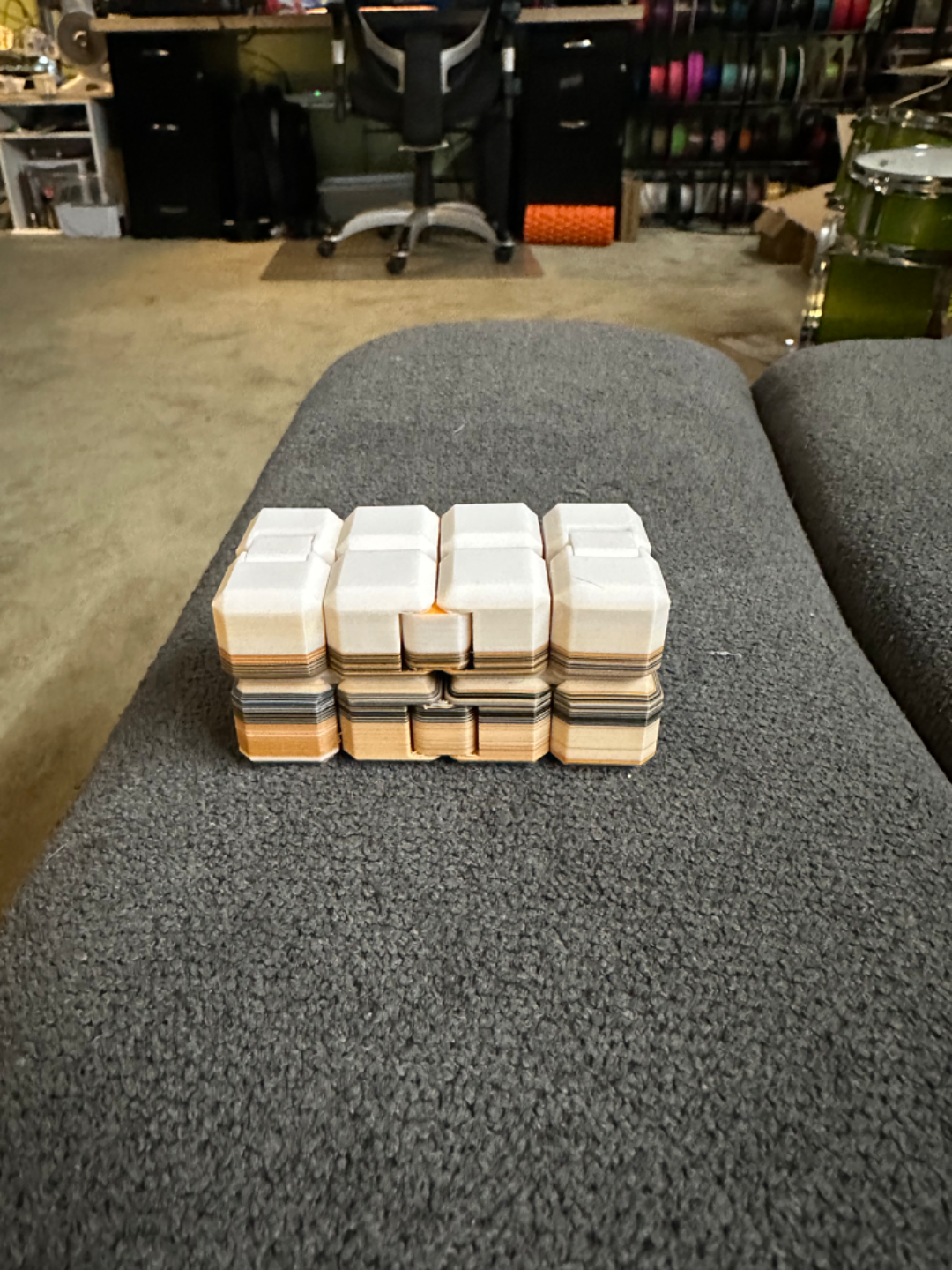 Stacked Fidget Cubes to use as Purge Blocks
