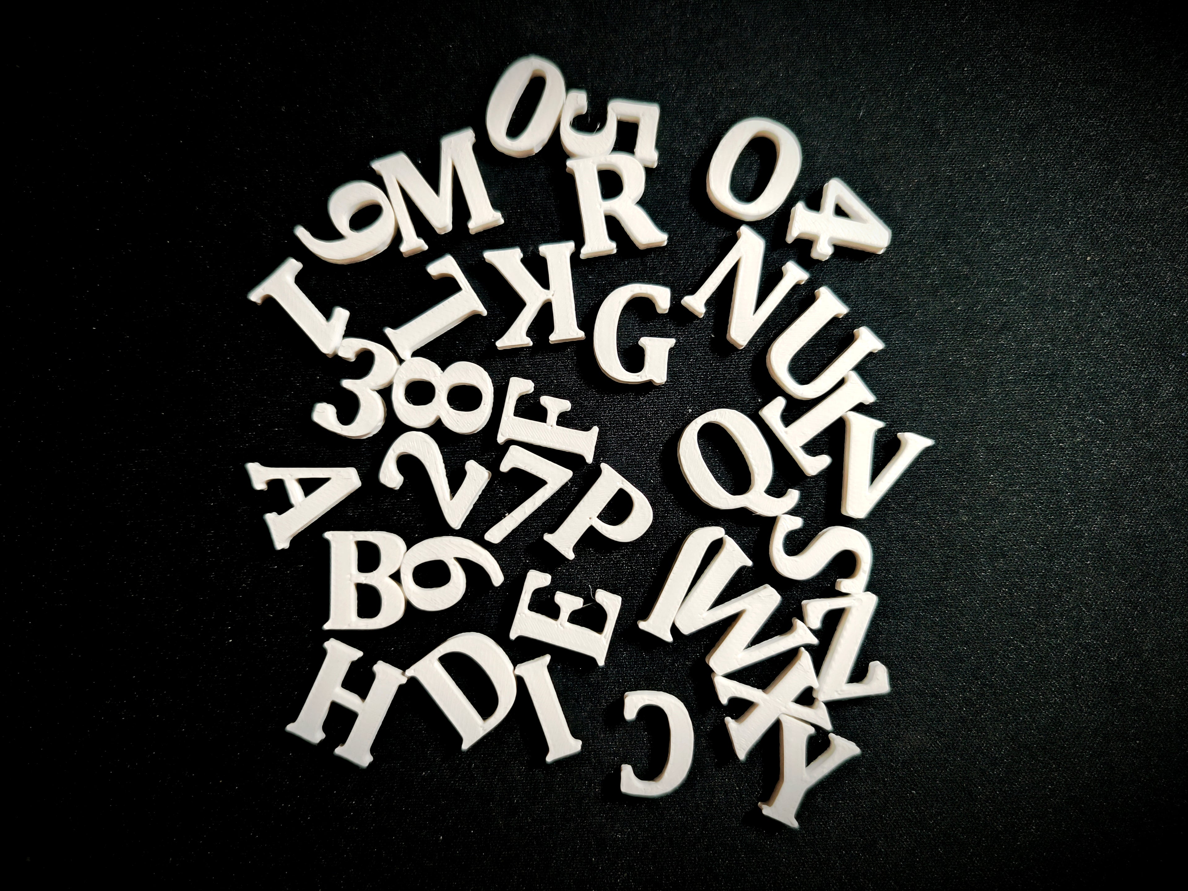 Alphabet Letters & Numbers - Cambria
