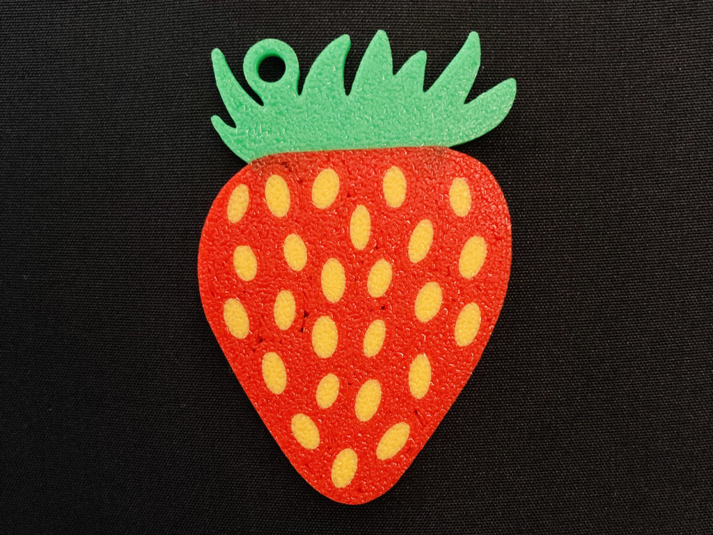 Strawberry Keychain - High and Low Detail Versions