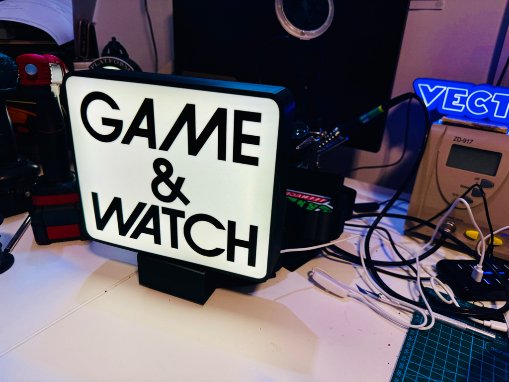 Nintendo Game & Watch Light up Sign Light Box