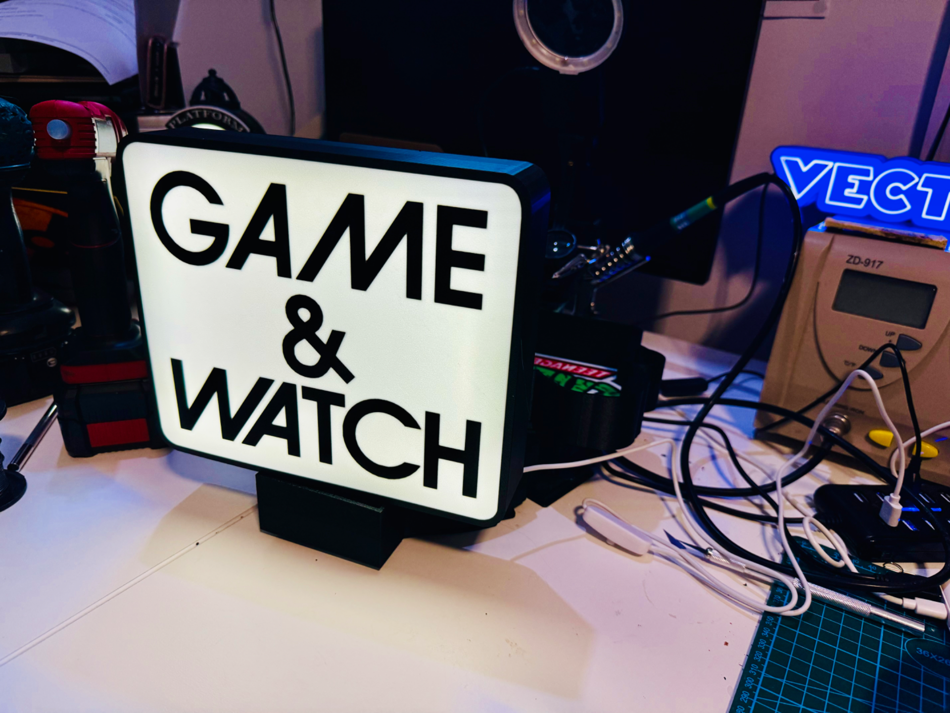 Nintendo Game & Watch Light up Sign Light Box