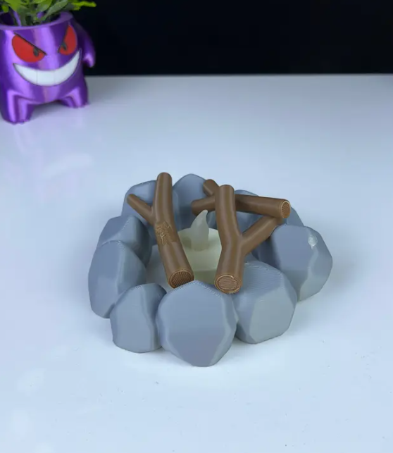 Fire tea light decor
