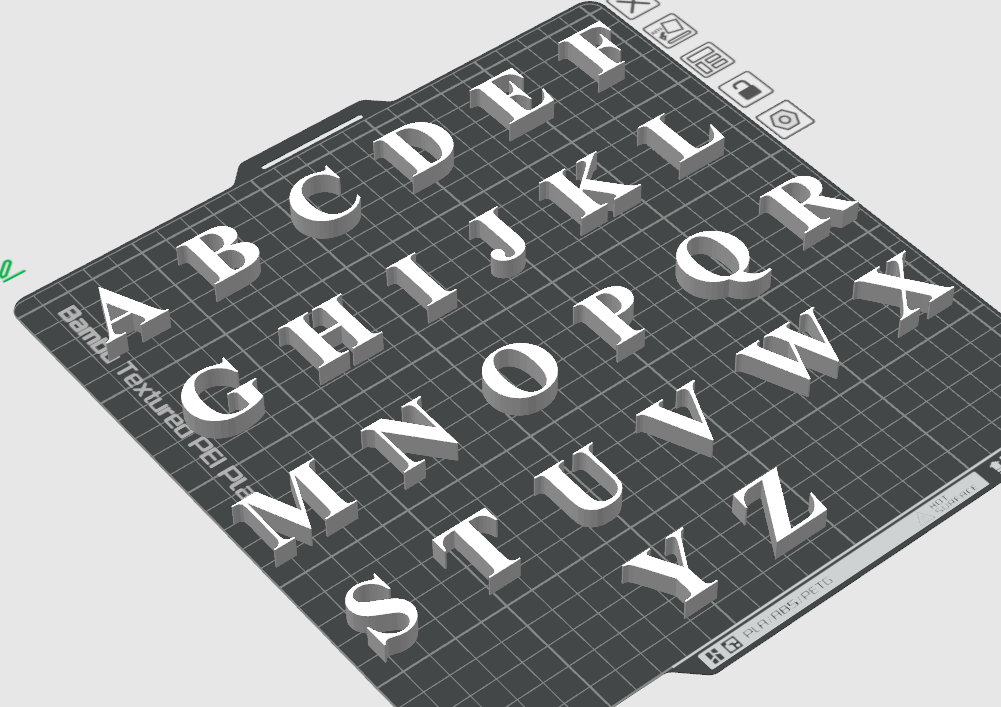 Times New Roman Alphabet Letters