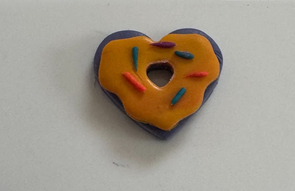 Heart donut and icing polymer clay cutter *sharp*