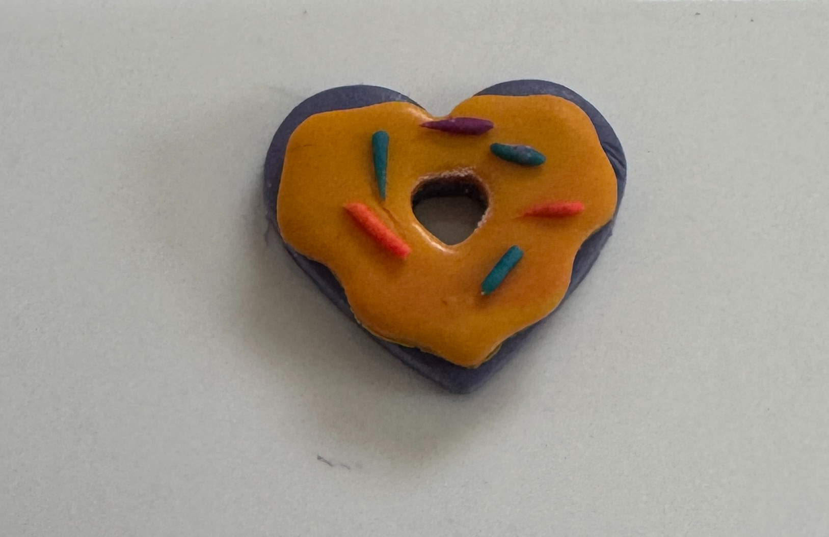 Heart donut and icing polymer clay cutter *sharp*