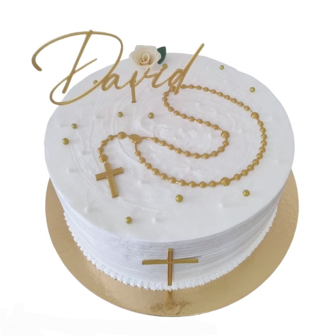 Rosary cake topper (First Holy Communion)