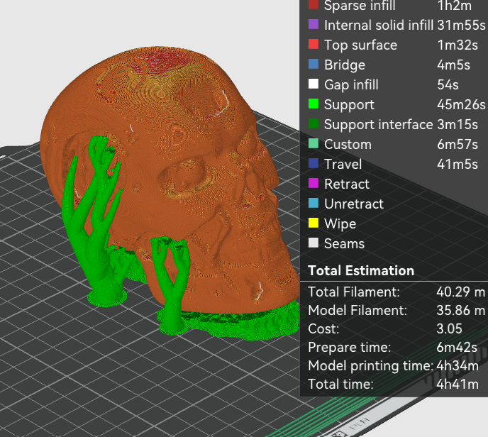 Terminator T-800 Skull (Use Supports to print!)