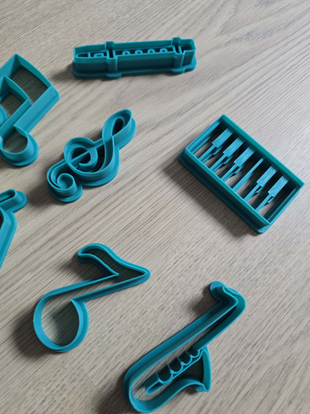 Music Theme Cookie Cutters Notes Drum Flute Piano