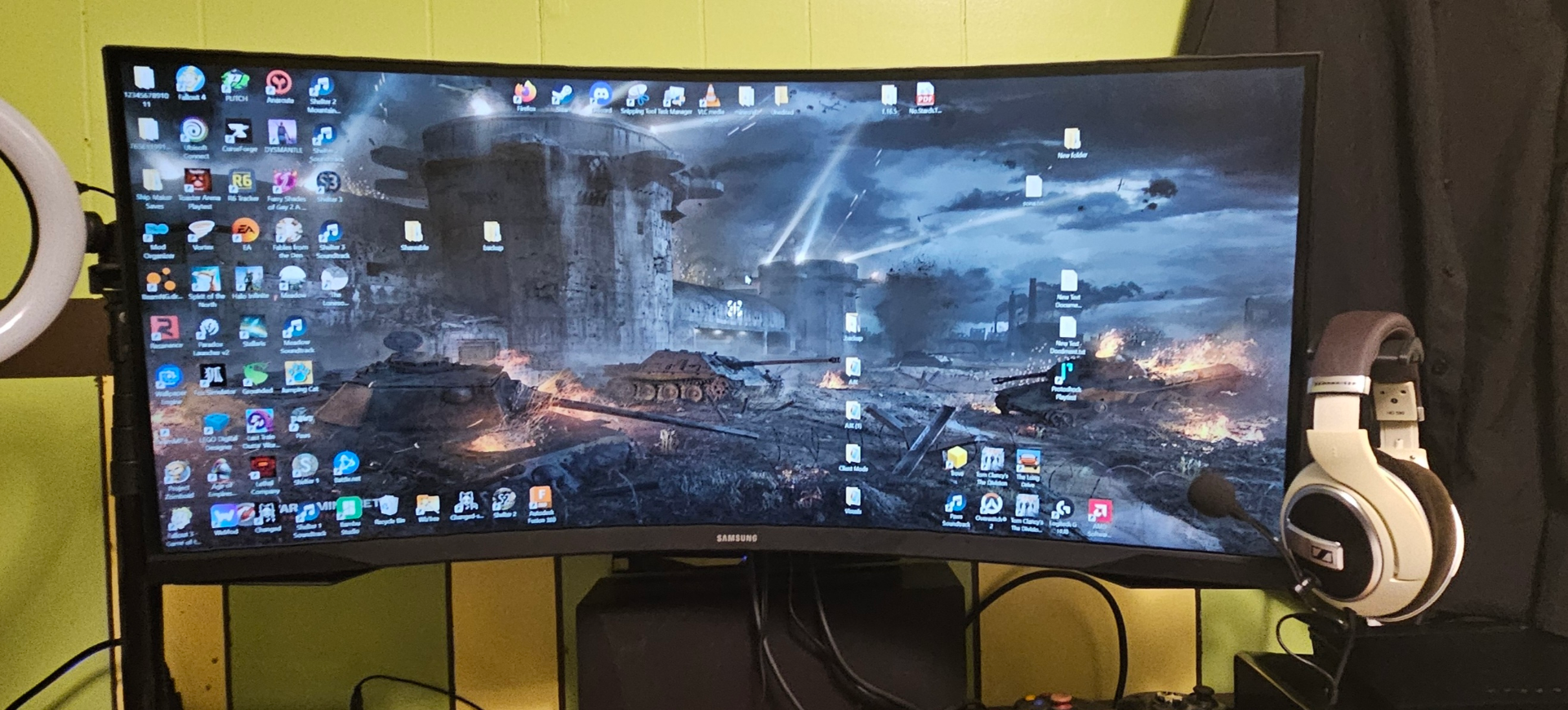 Monitor Mounted Headphone Holder