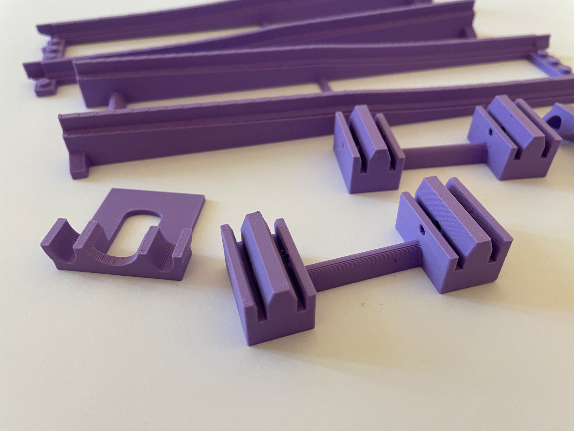 Brick compatible track system