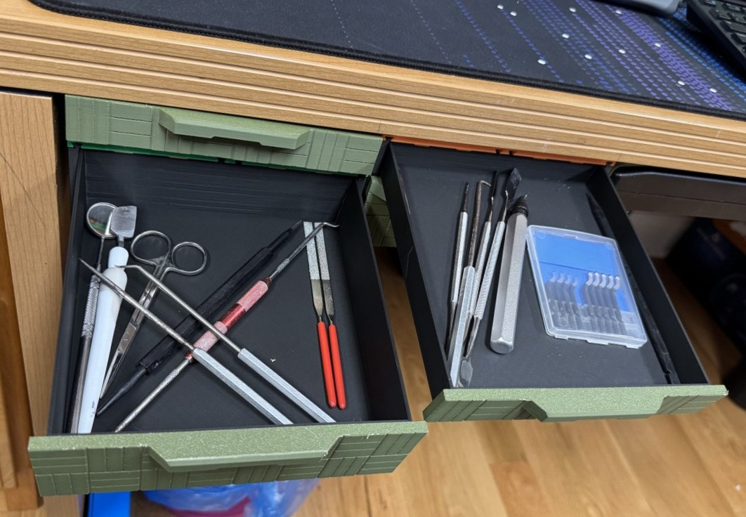 Modular Underdesk/table GEN2 Drawers quick locks