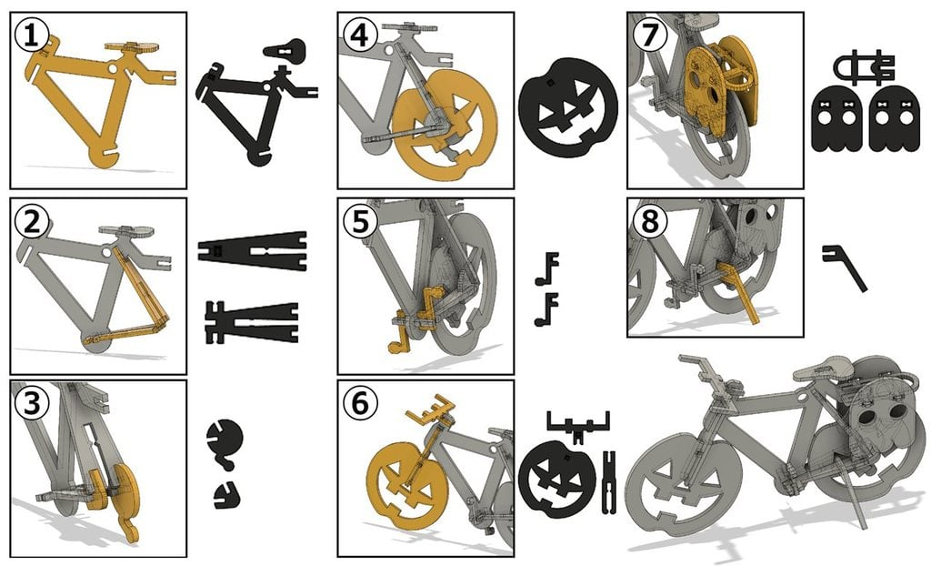 Halloween Ghost Bike Kit Card