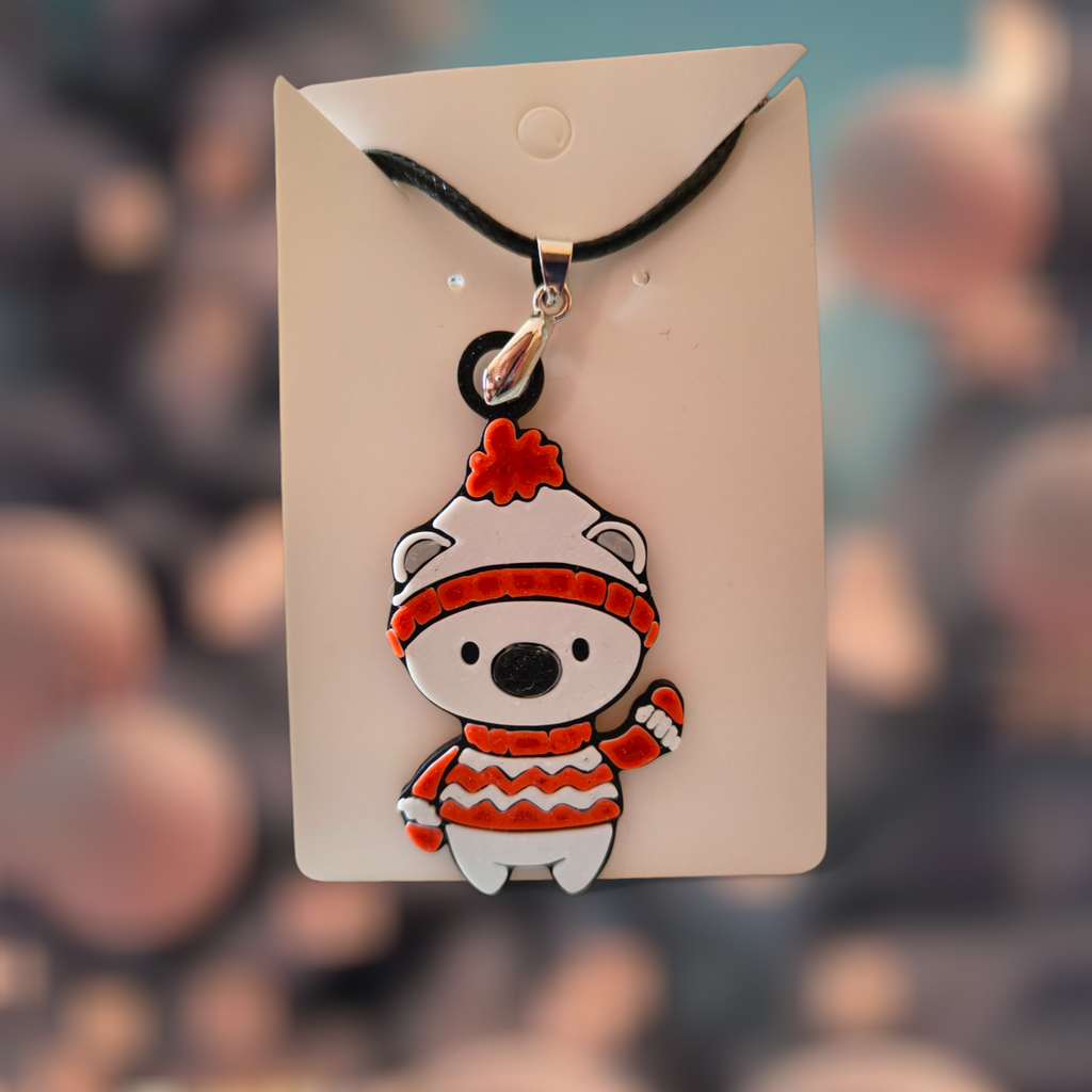Cute Polar Bear - Earrings and Necklace
