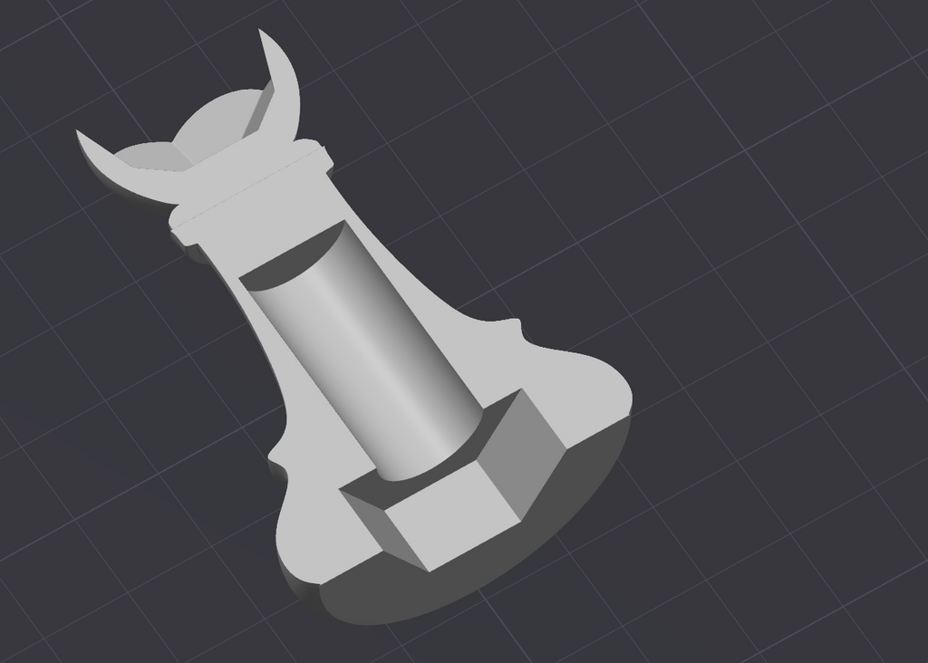 Chess Pawn with bolt for holding d20