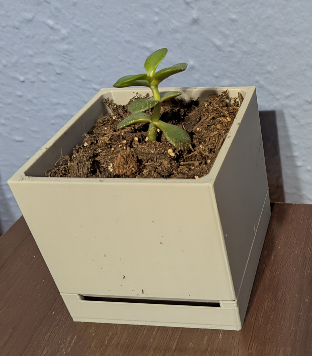 75 mm cubed Planter With Drip Tray