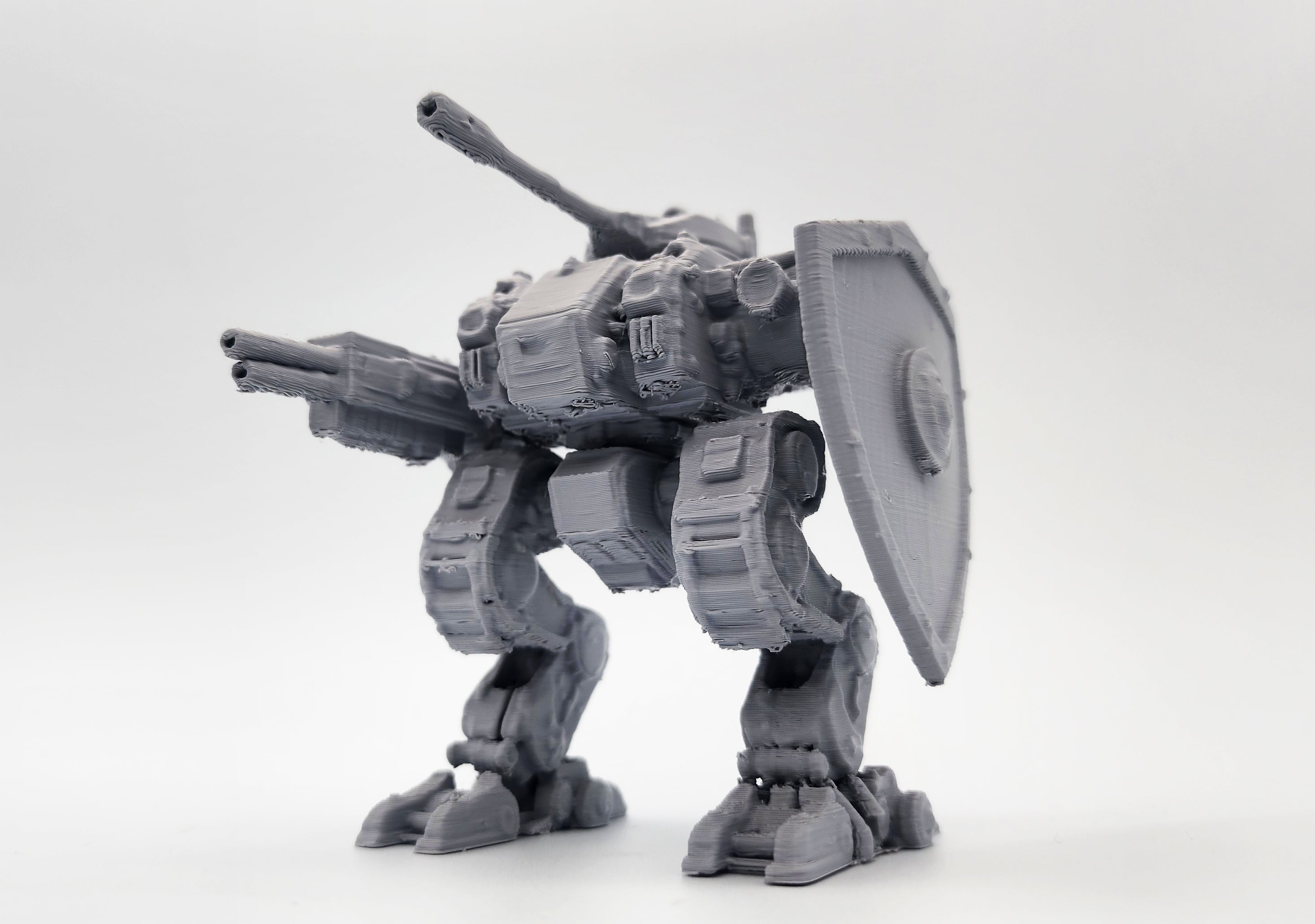 Bipedal Battle Mech with Shield